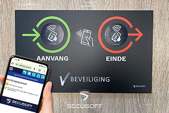 Aan- en afmelden voor een dienst met je telefoon - Secusoft, dé software voor beveiligers